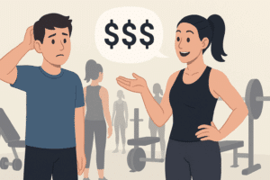 A new gym member that is confused on how much he should pay his trainer.