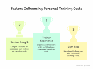 Graphic that shows the most important factors of trainer pricing