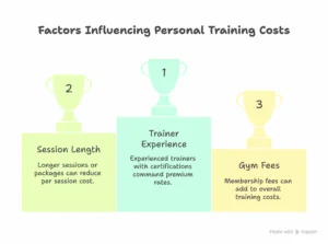 Graphic that shows the most important factors of trainer pricing
