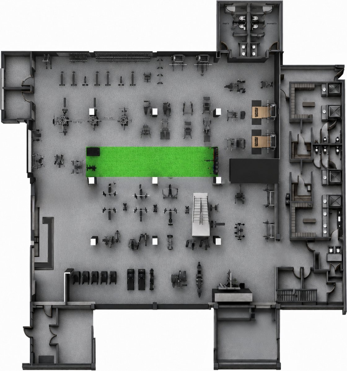 Expanded floor plan